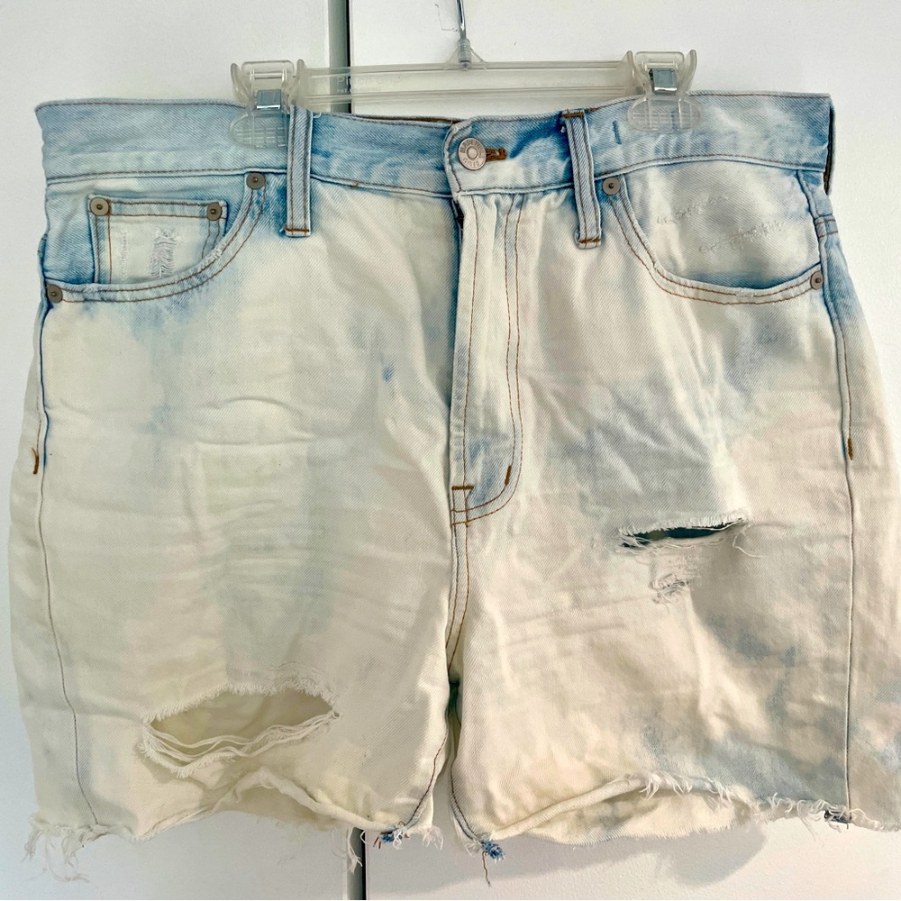 Madewell Perfect Vintage Jean cutoff shorts, custom dyed & distressed, Size 30